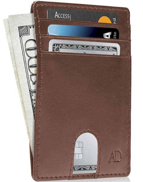 Slim Minimalist Wallets For Men - Vegan Leather Front Pocket Thin Mens ...