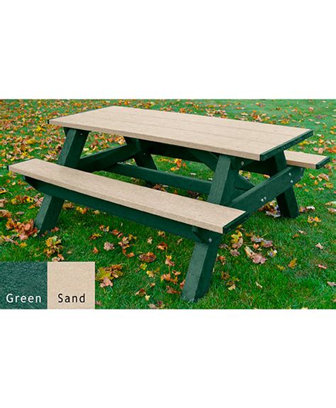 Standard Picnic Table - Rectangular - Recycled Plastic - Park Warehouse