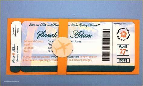 Airline Ticket Invitation Template Free Download Of 28 Of Plane Ticket ...