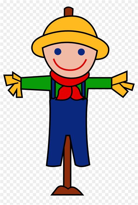 Cute Happy Autumn Scarecrow - Clip Art Scarecrow, HD Png Download ...