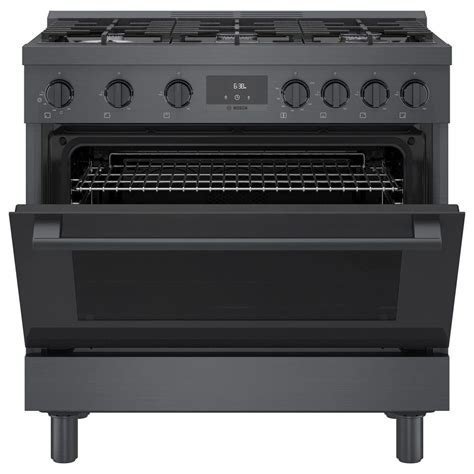 Bosch 36" Freestanding Gas Range in Black Stainless Steel | Shop NFM