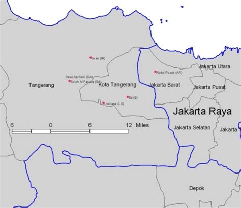 Tangerang Map - Indonesia