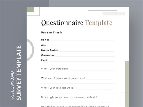 Questionnaire Free Google Docs Template by Gdoc on Dribbble