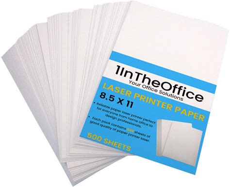 Amazon.com : 1InTheOffice, Laser Printer Paper, Laser Paper 8.5 x 11 ...