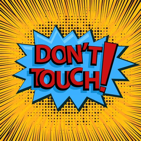 Don't Touch Sign With Comic Style 164533 Vector Art at Vecteezy