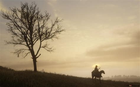 Red dead redemption ii - sunset 4K wallpaper download