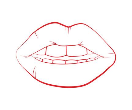 Lips Drawing Template | Lipstutorial.org