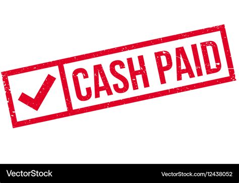 Cash paid rubber stamp Royalty Free Vector Image