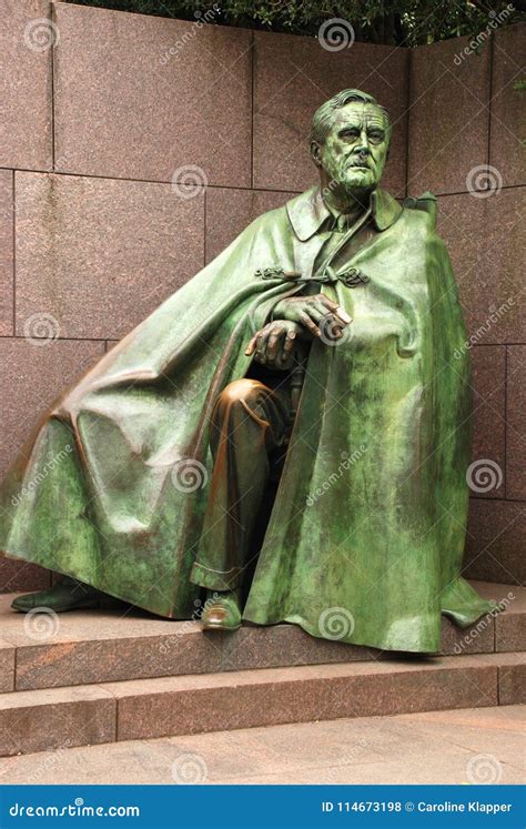 Franklin D. Roosevelt Memorial Sculpture Editorial Stock Photo - Image ...