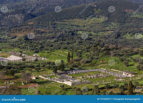 Ancient Messene and the Messene Valley at Kalamat Stock Photo - Image ...