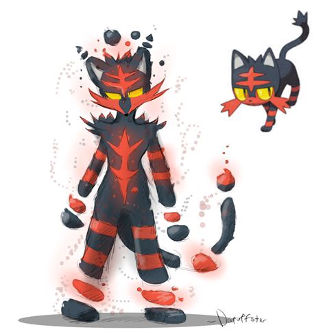 Litten's final evolution idea by Dapuffster on DeviantArt