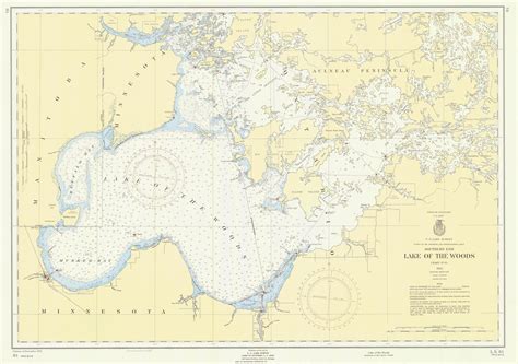 Lake of the Woods Map - 1955 – Nautical Chart Prints