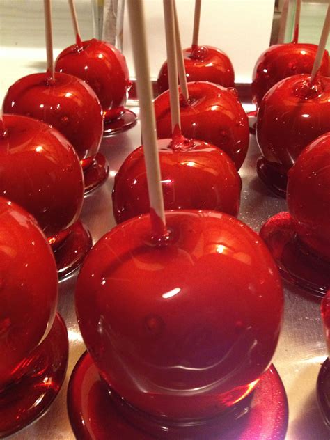 Delicious & crunchy traditional red candy apples from Miss Birdsong's ...