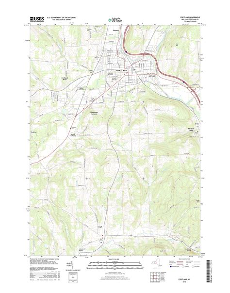 MyTopo Cortland, New York USGS Quad Topo Map