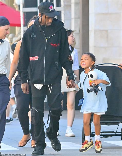 Travis Scott on daddy duty as he takes daughter Stormi, four, to ...