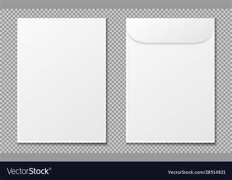 Envelope a4 paper white blank letter envelopes Vector Image