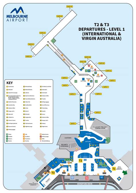 Melbourne Airport (MEL) Terminal Maps, Shops, Restaurants, Food Court 2024