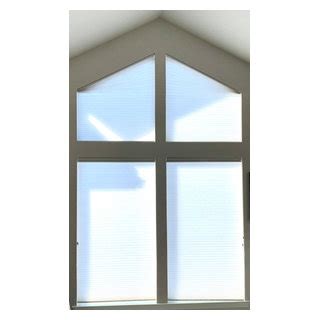 Trapezoid Window Shades - Modern - Living Room - San Francisco - by ...