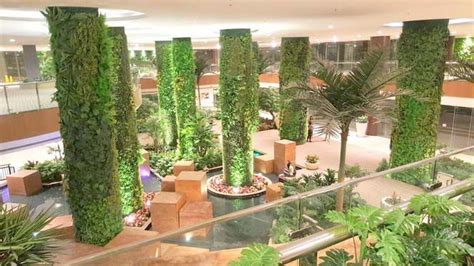 Shopping Malls | Indoor landscaping, Artificial green wall, Artificial ...