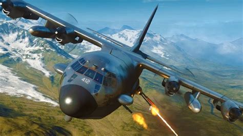 AC-130 Gunship in Action - Firing All Its Cannons-military operation in ...