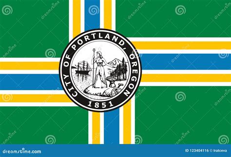 Flag of Portland in Oregon, USA Stock Photo - Image of national, fabric ...