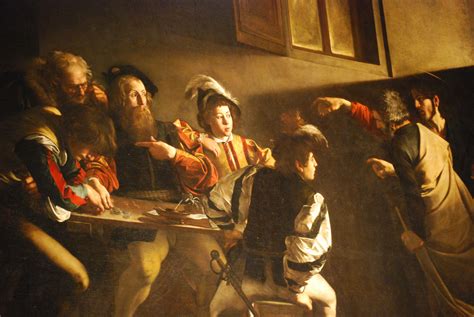 Caravaggio's painting of "The Calling of St. Matthew" Beautiful ...