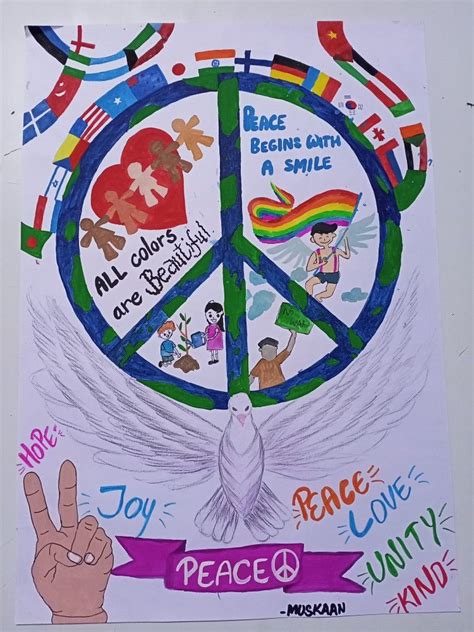 Peace day poster ideas | Peace drawing, Peace poster, Peace poster ...