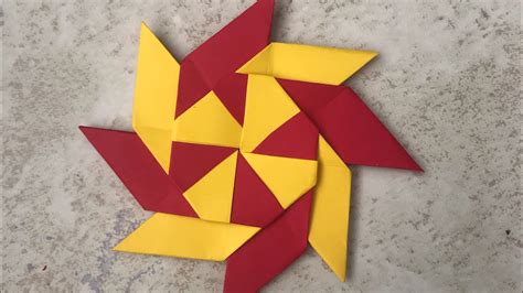 How to make eight point transforming ninja star! Origami creation ...