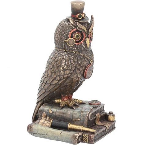 Bronze Steampunk Owl Sculpture For Sale - SevenTreeSculpture