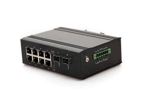 2 Gigabit Fiber Ports Industrial Ethernet Switch , Poe Fiber Switch 8 ...