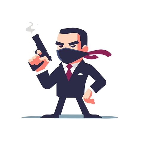 Premium Vector | Vector design of mafia holding weapons