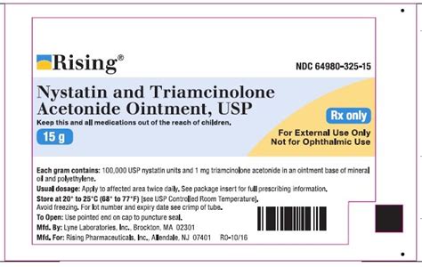 Nystatin and Triamcinolone Ointment - FDA prescribing information, side ...