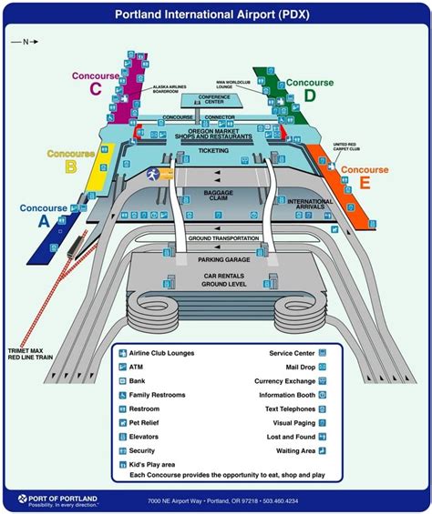 Portland airport map | Portland airport, Airport map, Alaska airlines