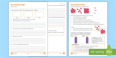 KS3 Quick Assessment: The Particle Model Worksheets - Twinkl