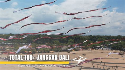 Festival Layangan Janggan Bali Pantai Mertasari - Drone View - YouTube