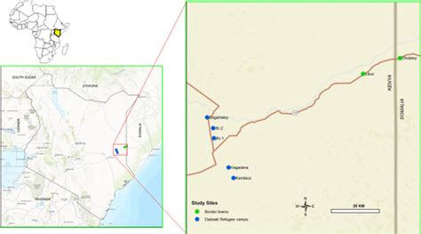 Map of Kenya showing Dadaab Refugee Camp. | Download Scientific Diagram