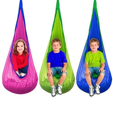 Kids Pod Swing Chair Nook | Hanging Seat Hammock Nest [4 Colors] in ...