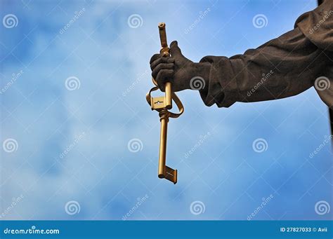 Hand Holding Keys of the Kingdom of Heaven Stock Image - Image of ...