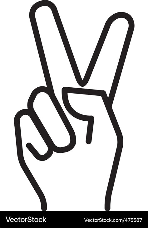 Peace hand symbol Royalty Free Vector Image - VectorStock