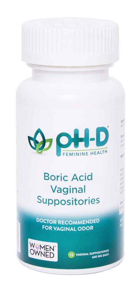 pH-D Feminine Health, Boric Acid Vaginal Suppositories, 72ct - Walmart.com