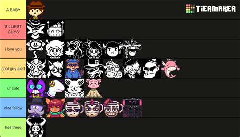 Undertale Yellow characters Tier List (Community Rankings) - TierMaker