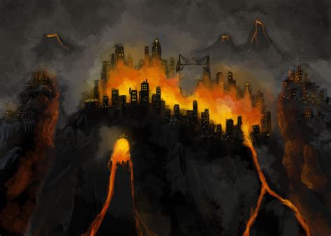 volcano city by deadheaven on DeviantArt