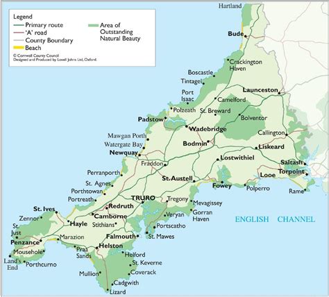 Cornwall Map See map details From visitcornwall.com | Cornwall map ...