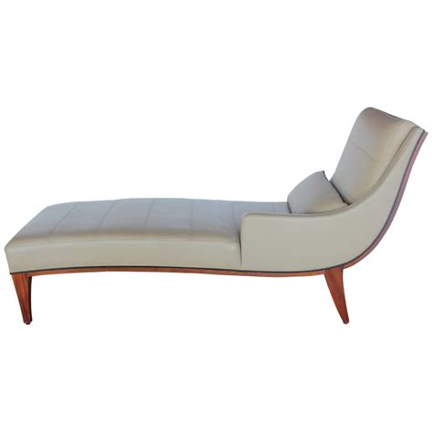 Modern Leather Chaise Lounge by Widdicomb For Sale at 1stdibs