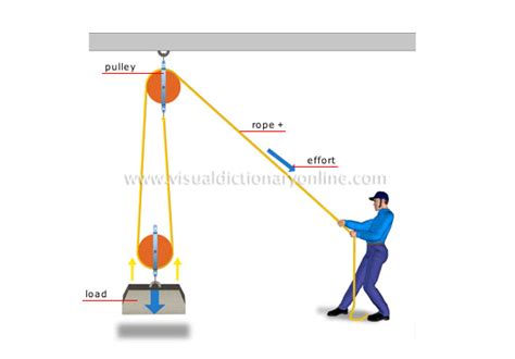 SCIENCE :: PHYSICS: MECHANICS :: DOUBLE PULLEY SYSTEM image - Visual ...