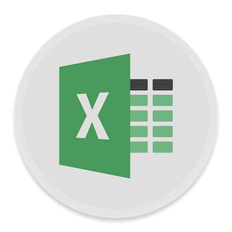 Excel Icon | Button UI MS Office Round Iconpack | BlackVariant