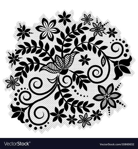 Floral lace pattern Royalty Free Vector Image - VectorStock