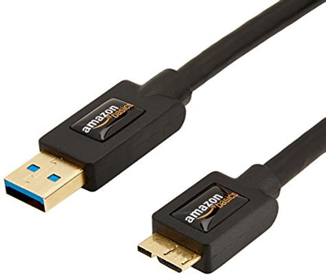 AmazonBasics USB 3.0 Cable – A Male to Micro B – 3 Feet (0.9 Meters ...