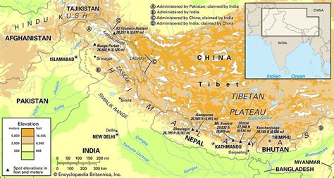 Himalayas On Political Map