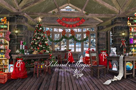 High-Resolution 4K Photography SANTA'S WORKSHOP Photoshop Backgrounds ...